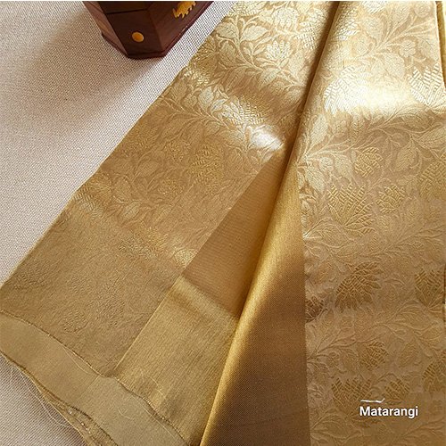 Saree3 Golden Brocade Tissue Silk Saree - 1000578