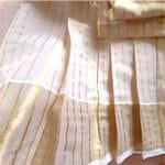 Golden Tissue Striped Dhavani – 1000172