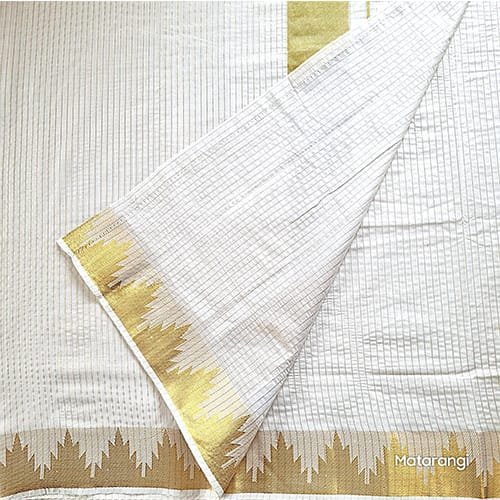 Saree4 Temple Border Kerala Saree – 1000166