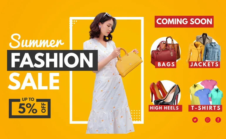 Yellow Summer Fashion Sale Facebook Post Temp (2)
