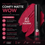 SUGAR Mousse Muse Maskproof Lip Cream 03 Red Square 5ml Matte Long Lasting Lipstick sugar mousse muse maskproof lip cream 03 red square 5ml – matte, long lasting