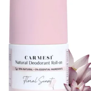 carmesi natural deodorant roll on 50ml floral sunset