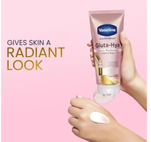 vaseline healthy bright gluta hya dewy radiance serum in lotion 70ml