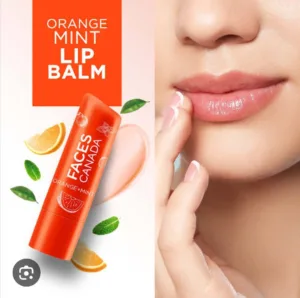 faces canada lip balm orange mint vitaminc spf15 12hrs moisture 4.5g