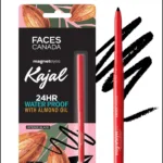 faces canada magnet eyes kajal 24hr waterproof with almond oil intense black 0.35g