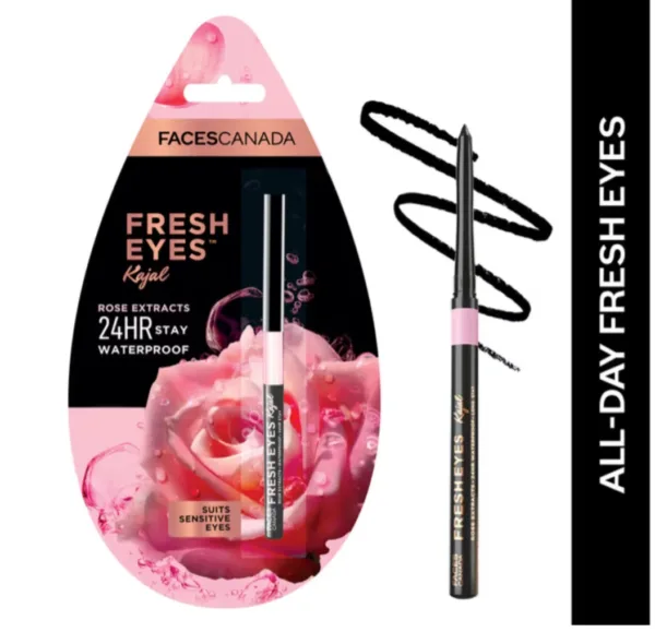 faces canada magnet eyes fresh eyes kajal 24hr waterproof rose extract 0.35g