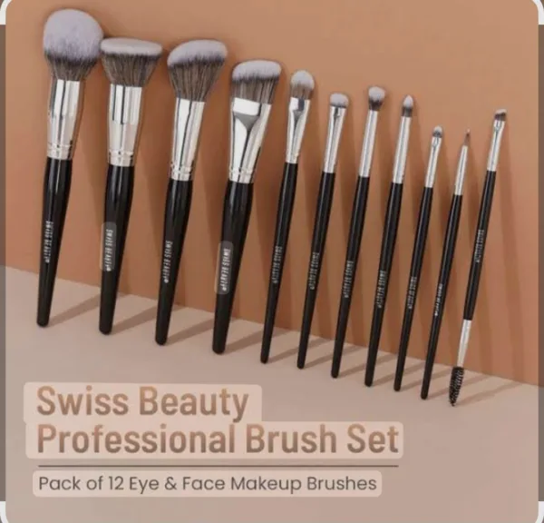swiss beauty professional makeup brush set 12 pieces set