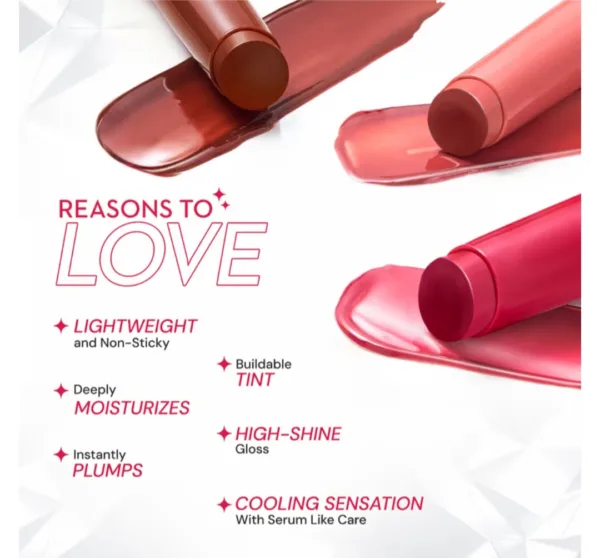 sugar glide peptide plumping gloss stick 01 peach ping 2.7g