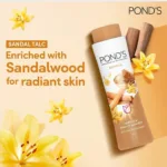 pond's sandal radiance talcum powder natural sunscreen 50g