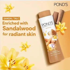 pond's sandal radiance talcum powder natural sunscreen 50g