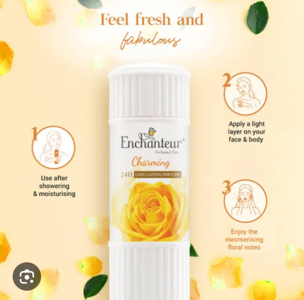 enchanteur perfumed talc charming 50g