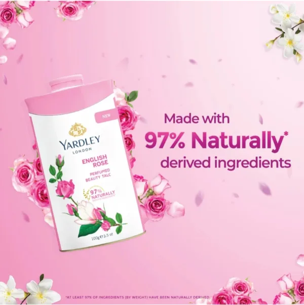 yardley london english rose perfumed beauty talc 100g