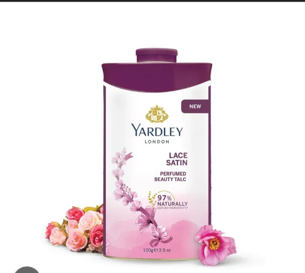 yardley landon lace satin perfumed beauty talc 100g yardley landon lace satin perfumed beauty talc 100g