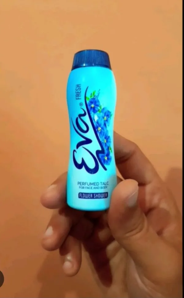 eva flower shower perfumed talc for face and body 50g