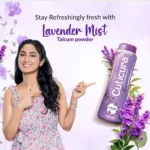 cuticura lavender mist talcum powder with sunscreen 50g