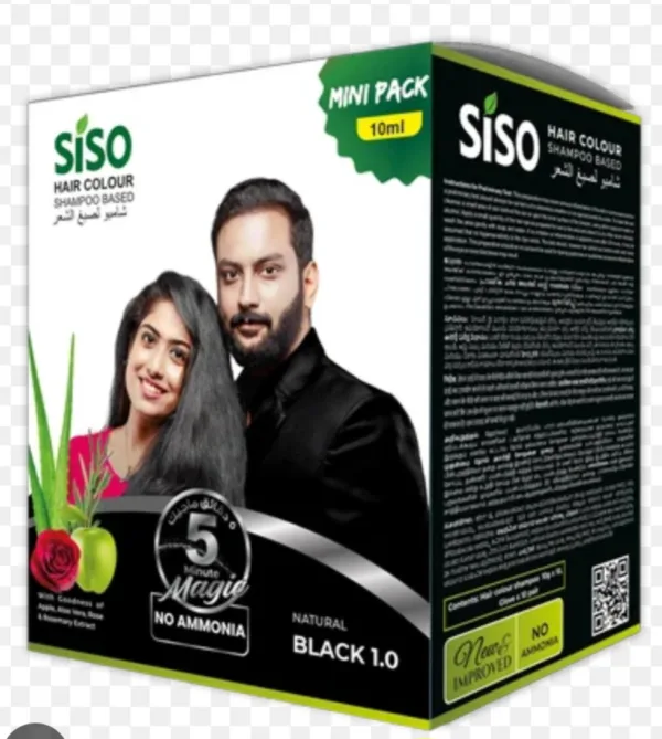 siso hair color shampoo based 01 natural black 100ml siso hair color shampoo based 01 natural black 100ml