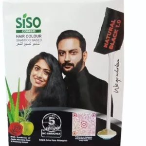 siso hair color shampoo based 01 natural black 100ml