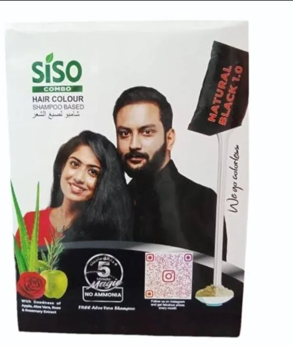 siso hair color shampoo based 01 natural black 100ml siso hair color shampoo based 01 natural black 100ml