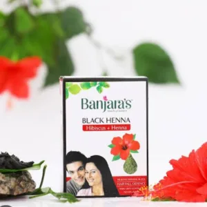 banjaras black henna hibiscus + henna natural black 50g