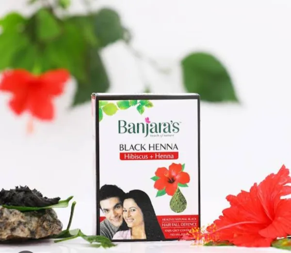 banjaras black henna hibiscus + henna natural black 50g