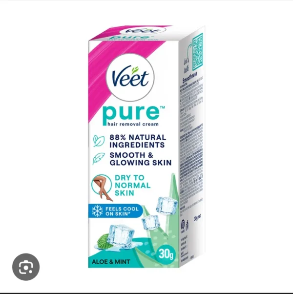 veet pure hair removal cream organic alovera sensitive skin 30g
