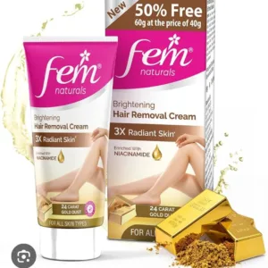 fem brightening hair removal cream 24 carat gold dust all skin type 40