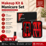 Makeup Kit & Manicure Set 10 in 1 – Premium Stainless Steel Nail Care & Grooming Tool Set 1 0bafe4b3 0e46 41ed b391 5099c1c8318a