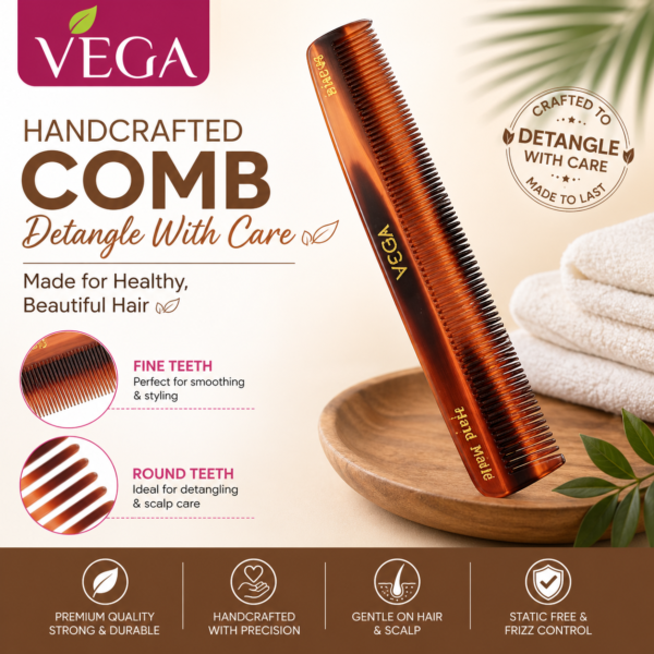 vega handcrafted comb detangle with care