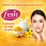 fem cream bleach turmeric & milk soft glow 8g