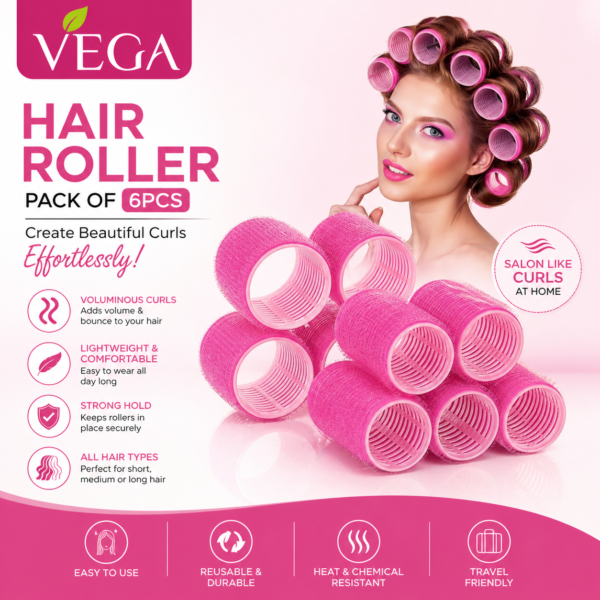 vega hair roller pack of 6pcs
