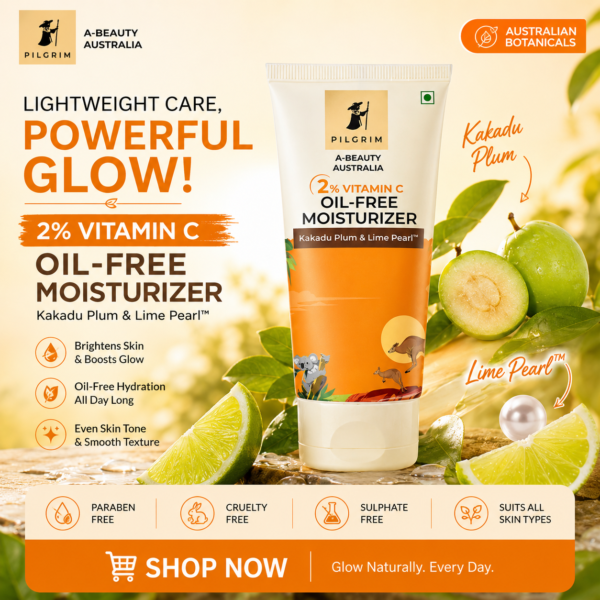 PILGRIM A BEAUTY AUSTRALIA 2% VITAMIN C OIL-FREE MOISTURIZER Kakadu plum & lime pearl 50g
