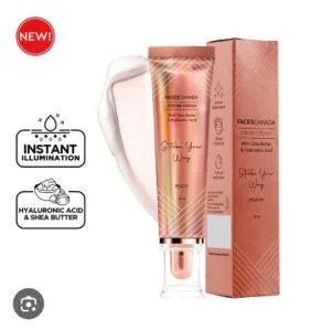 facescanada strobe cream with shea butter & hyaluronic acid peach 30ml