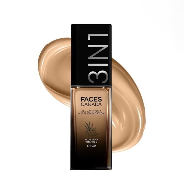 facescanada 3in1 allday hydra matte foundation spf30 30ml