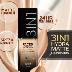 facescanada 3in1 all day hydra matte foundation spf30 022 medium natural 30ml