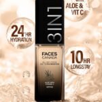 facescanada 3in1 all day hydra matte foundation 042 warm sand 30ml