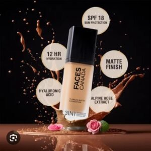 facescanada 3in1 all day hydra matte foundation 023 caramel natural 30ml