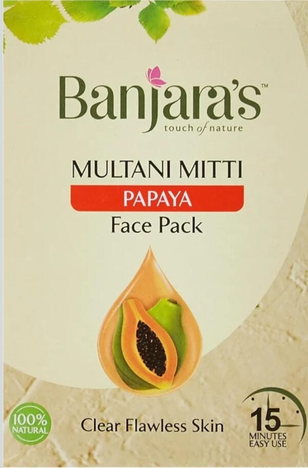 banjara's multani mitti papaya face pack 100g