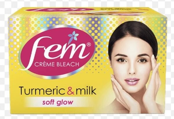 fem creme bleach turmeric& milk soft glow 24g