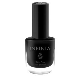 infinia single coat super shine nail color 07 dark black 10ml
