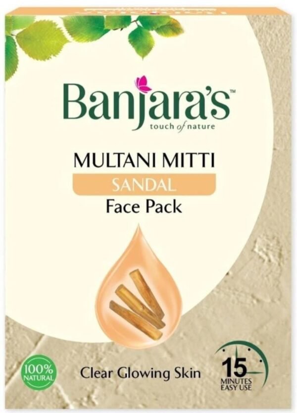 banjaras multani mitti sandal face pack 100g banjaras multani mitti sandal face pack 100g