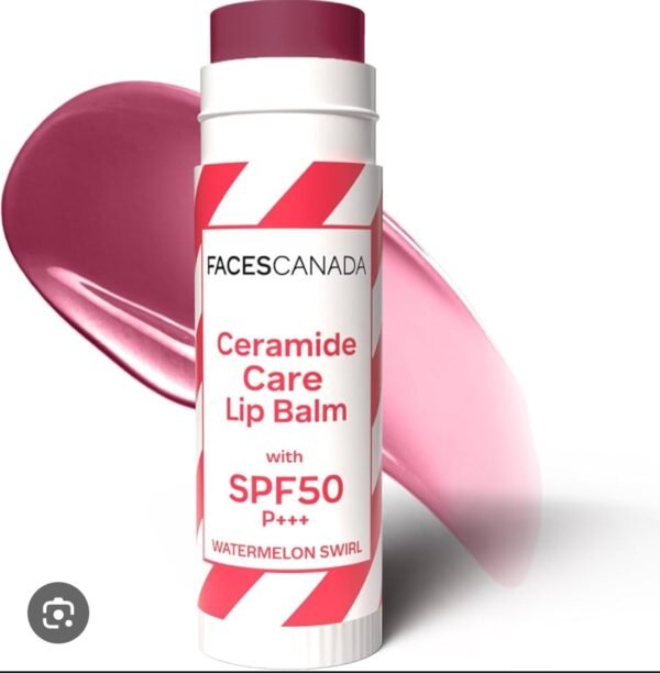 facescanada ceramide care lip balm with spf50 pa+++ water melon swirl 4g facescanada ceramide care lip balm with spf50 pa+++ water melon swirl 4g
