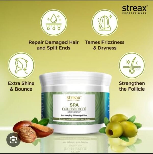streax spa nourishment hair masque for very dry & damaged hair 500g