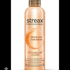 streax repair max hair serum vitarich care for dry to damaged hair 100ml