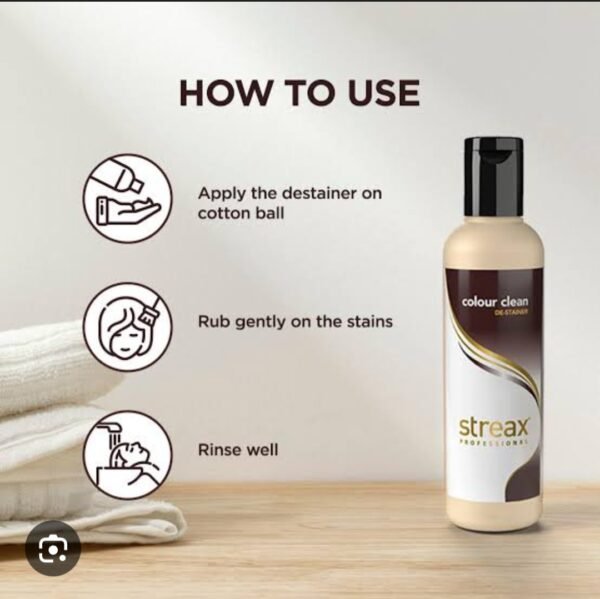 streax professional colour clean de stainer 100ml streax professional colour clean de stainer 100ml