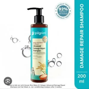 pilgrim korean rice water&collagen advanced damage repair shampoo 200ml