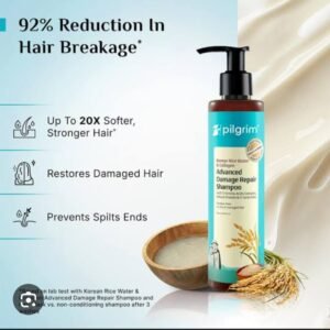 pilgrim korean rice water&collagen advanced damage repair shampoo 200ml