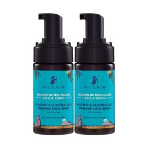 pilgrim secrets of jeju island salicyclic & glycolic acid foaming face wash 120ml