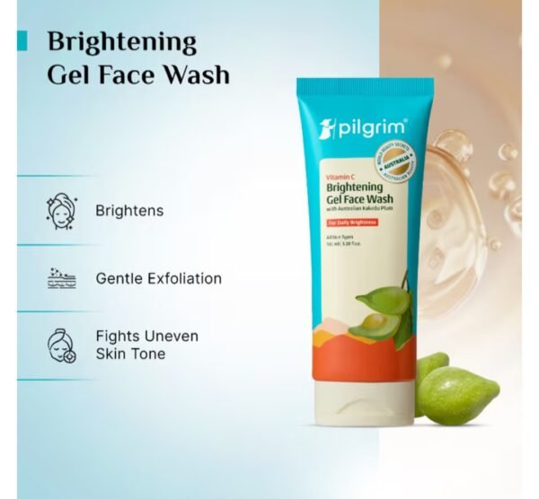 pilgrim vitamin c brightening gel face wash 100ml