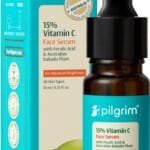 pilgrim 15% vitamin c face serum with ferulic acid& australian kakadu plum for advanced brighteness 30ml
