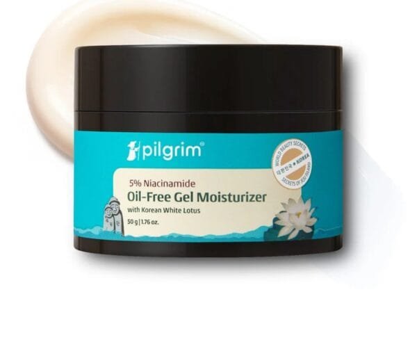 pilgrim 5% niacinamide oil free gel moisturizer with korean white lotus 50g